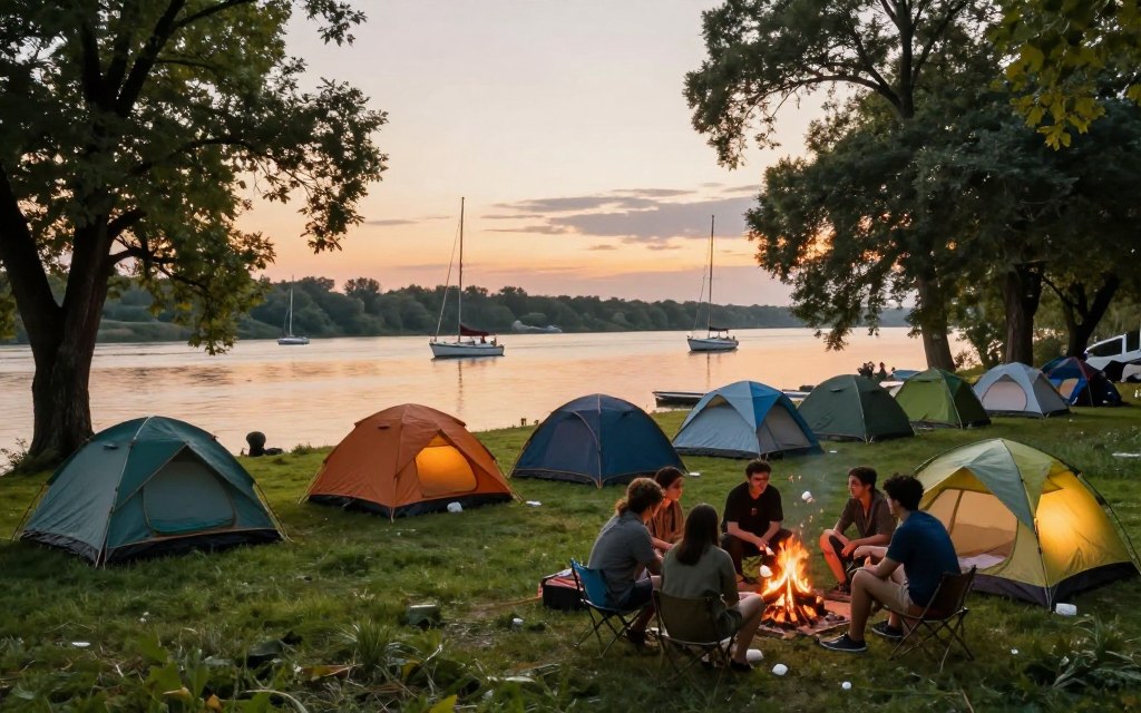 pole namiotowe na terenie przystani pole namiotowe na terenie przystani